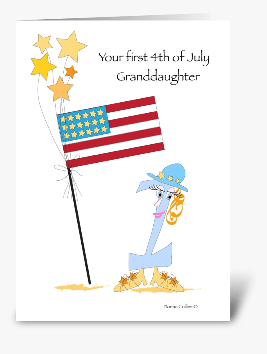 First Fourth Of July Grandaughter Greeting Card - Flag Of The United States, HD Png Download