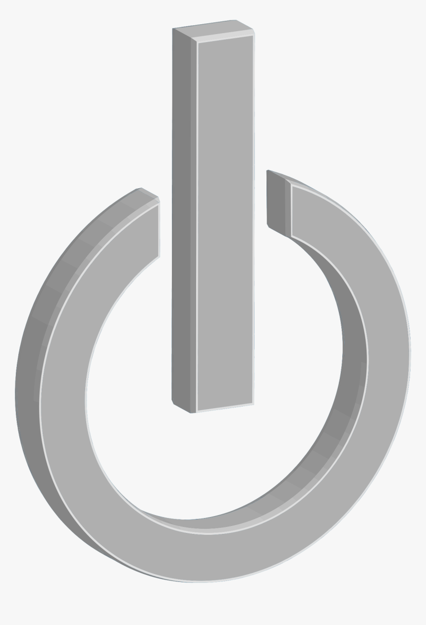 Shutdown Button Clipart Transparent - Power Symbol, HD Png Download
