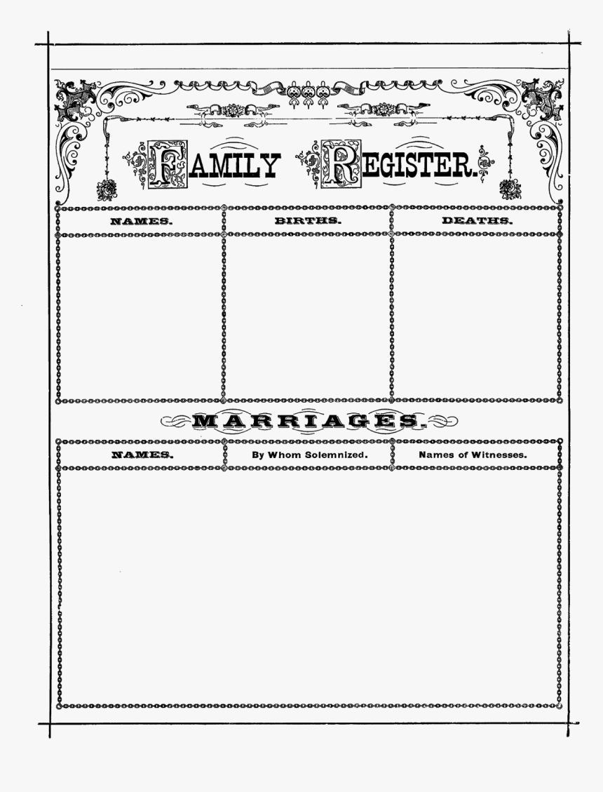 Wedding Family Clipart Background Clipart Digital Download - Vintage Birth Certificate Australia, HD Png Download