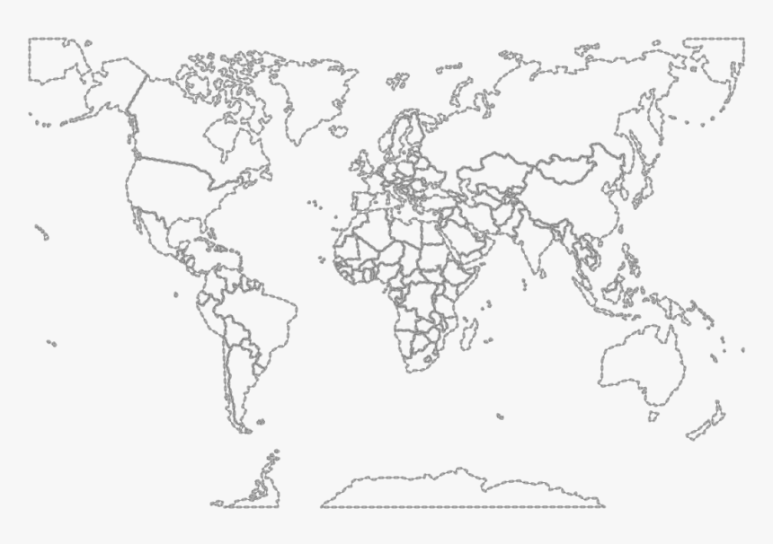 Low Resolution Chain Test - Colour In World Map, HD Png Download