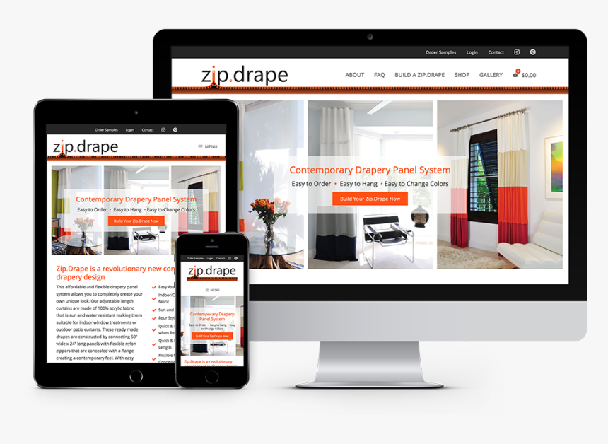 Zipdrape-responsive2 - Online Advertising, HD Png Download