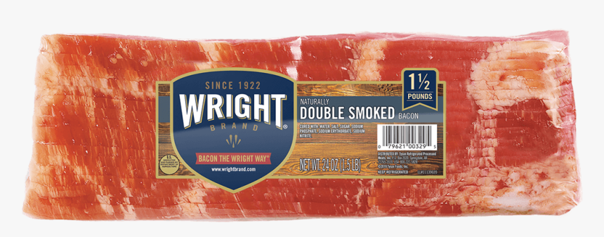 Wright Double Smoked Bacon, HD Png Download