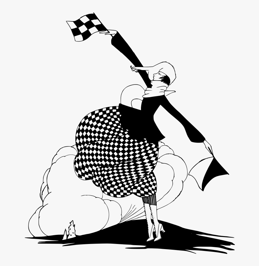 Waving Checkered Flag Clip Art , Png Download - Clip Art, Transparent Png