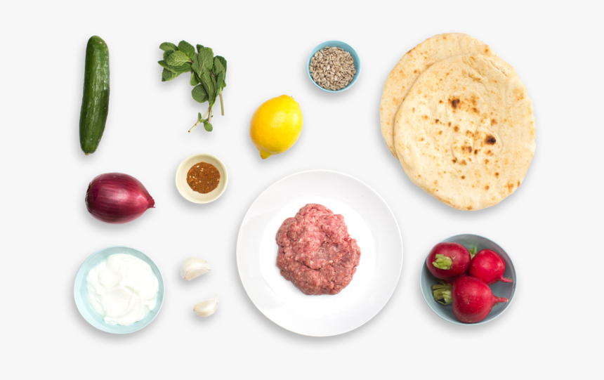 Lamb & Beef Shawarma With Creamy Radish Salad - Natural Foods, HD Png Download