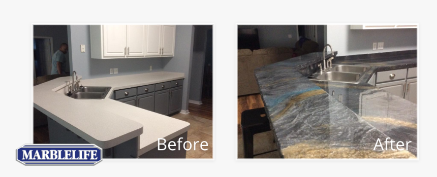 Concrete Before & After - Marblelife, HD Png Download