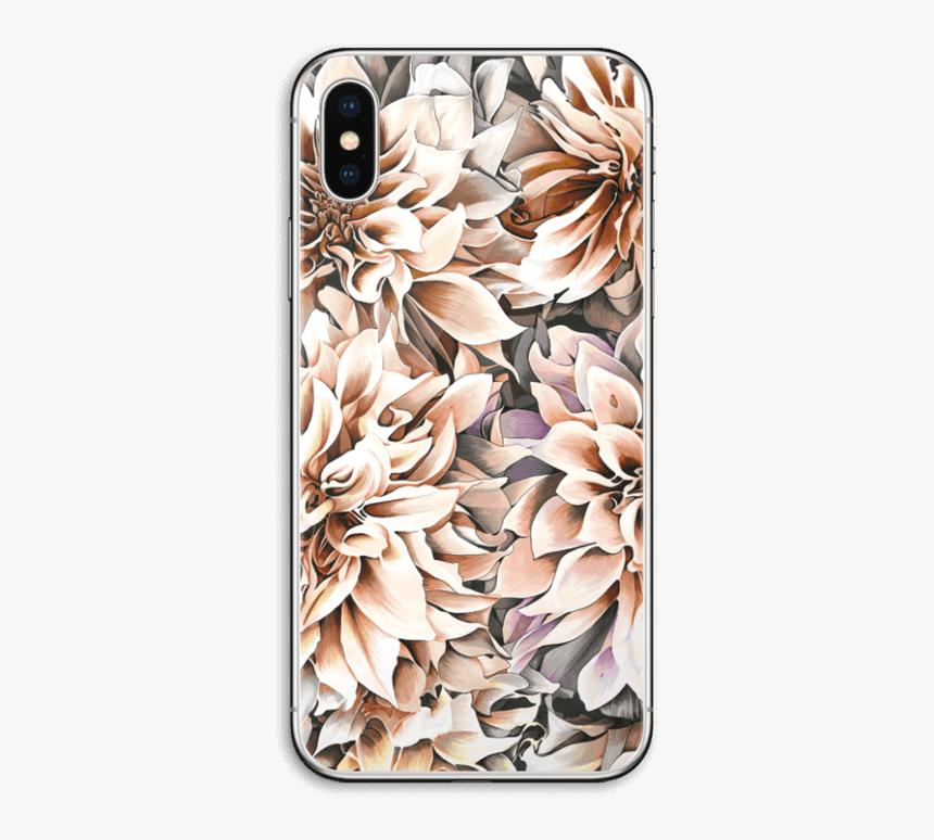 Pink Dahlia Skin Iphone X - Chrysanths, HD Png Download