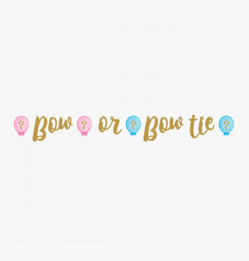Gender Reveal Shaped Ribbon Banner - Creative Converting Gender Reveal Balloons Ribbon Banner, HD Png Download