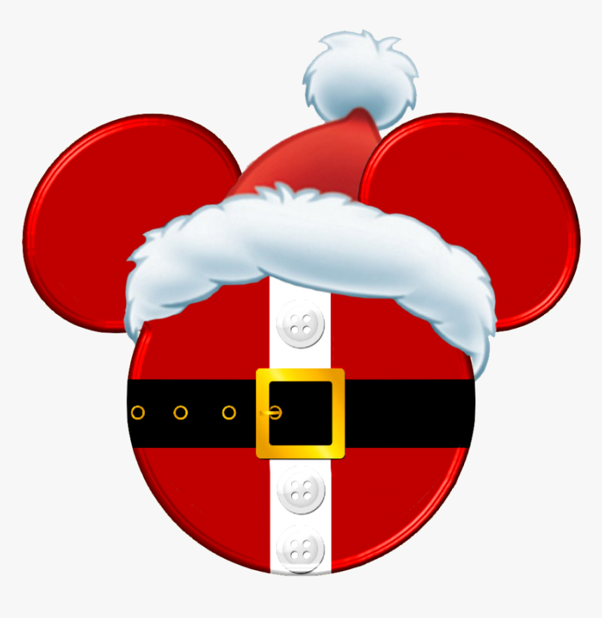 Head Mickey Christmas Clipart, HD Png Download