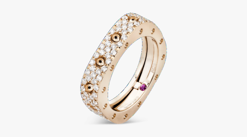 Pois Moi Rose Gold Single Ring With Diamonds - Roberto Coin Pois Moi, HD Png Download