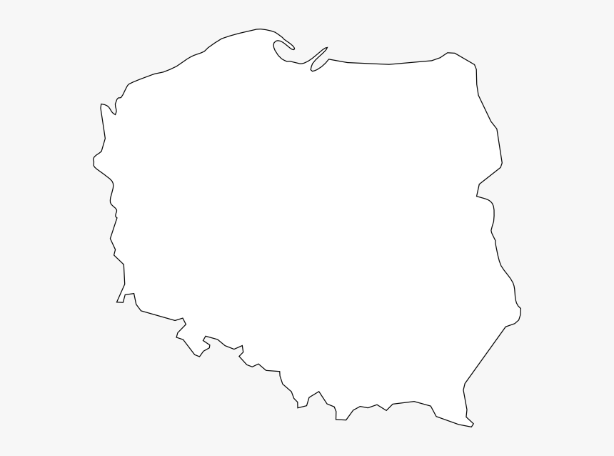 Black Line Master Polish Map Svg Clip Arts - Idioma Se Habla En Polonia, HD Png Download