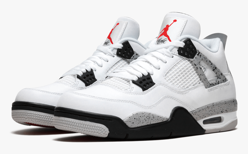 Air Jordan 4 White Cement - Jordan 4 Cement, HD Png Download