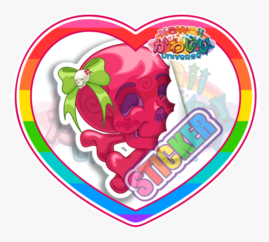 Cute Red Skull Sticker, HD Png Download