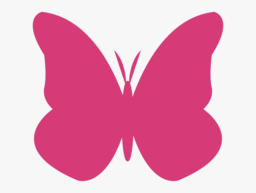 White And Pink Butterfly Background, HD Png Download