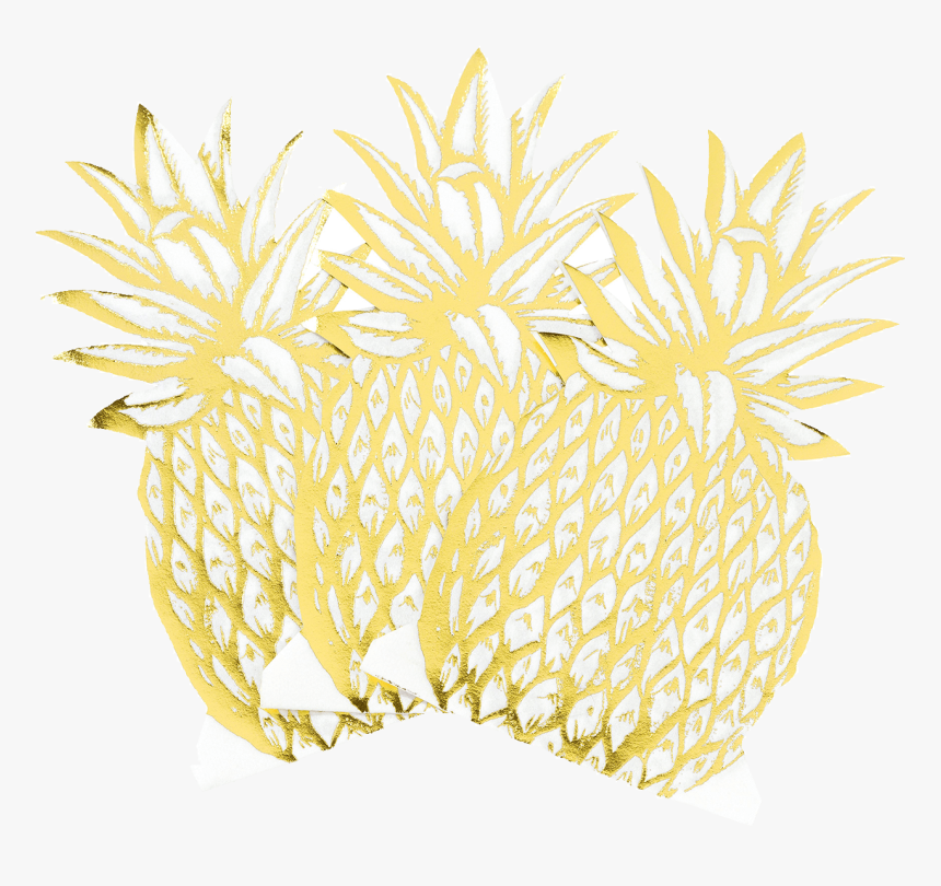 Gold Pineapple Png, Transparent Png