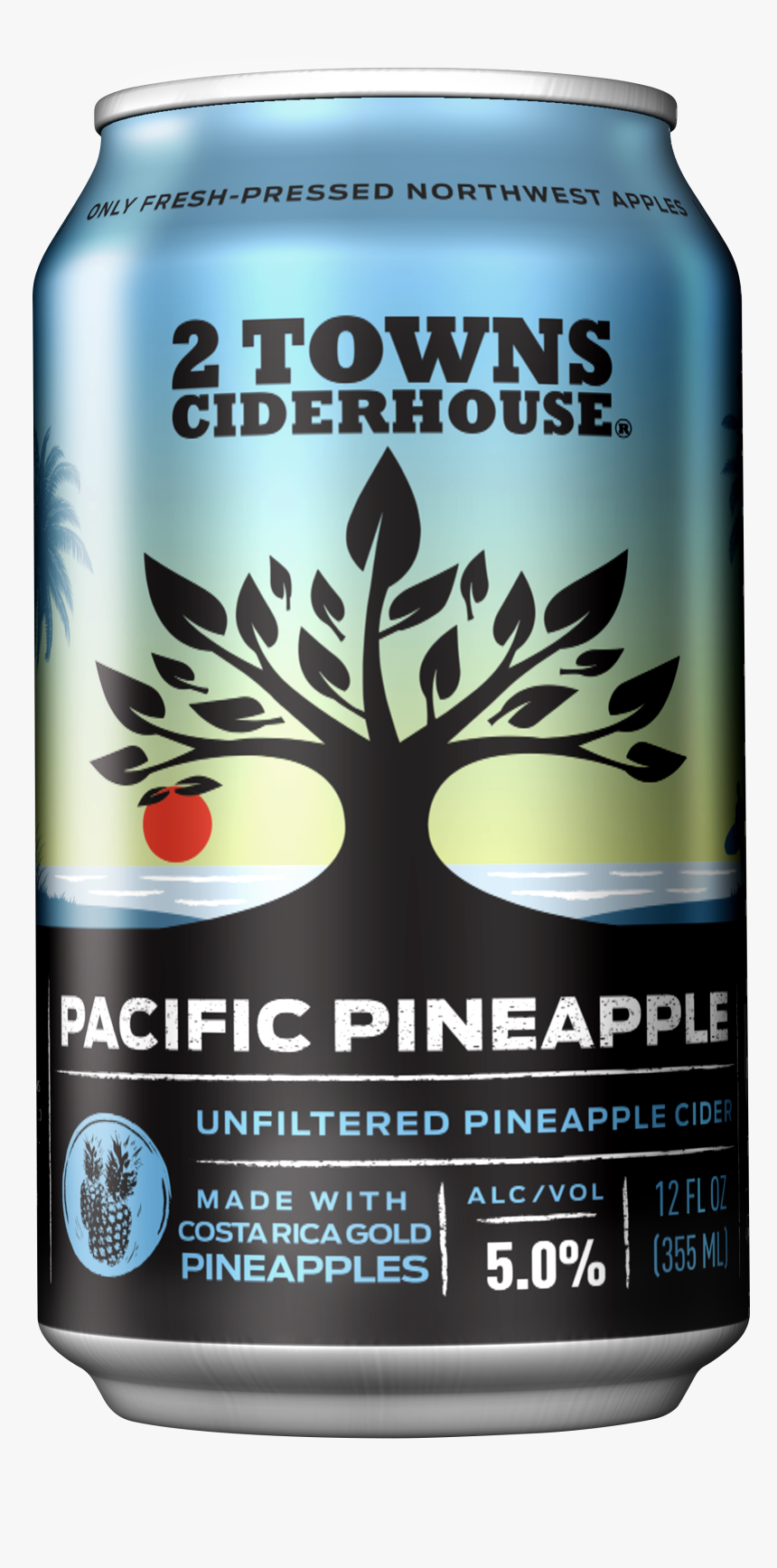 2 Towns Ciderhouse Makes Wave With Pacific Pineapple - 2 Towns Pacific Pineapple Cider, HD Png Download