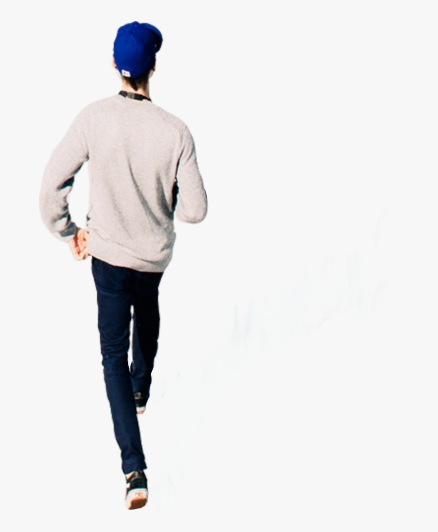 #man #walking #cutout #overlay #baseballcap #person - Cardigan, HD Png Download