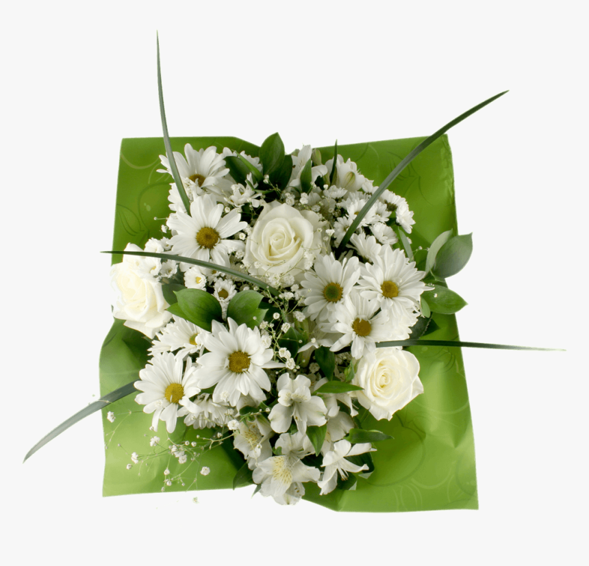 Christmas Wedding Bouquets White Daisies Roses Gypsophila - Bouquet, HD Png Download