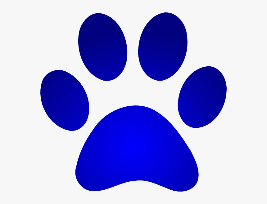 Blue Paw Print With Gradient Svg Clip Arts - Blue Paw Print Transparent, HD Png Download