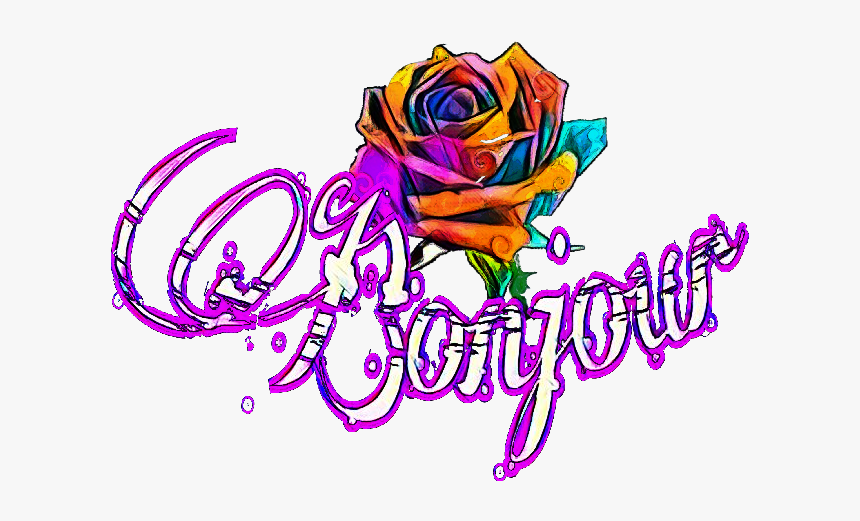 #rose #bonjour #scgoodmorning #goodmorning #rose #pink - Floribunda, HD Png Download