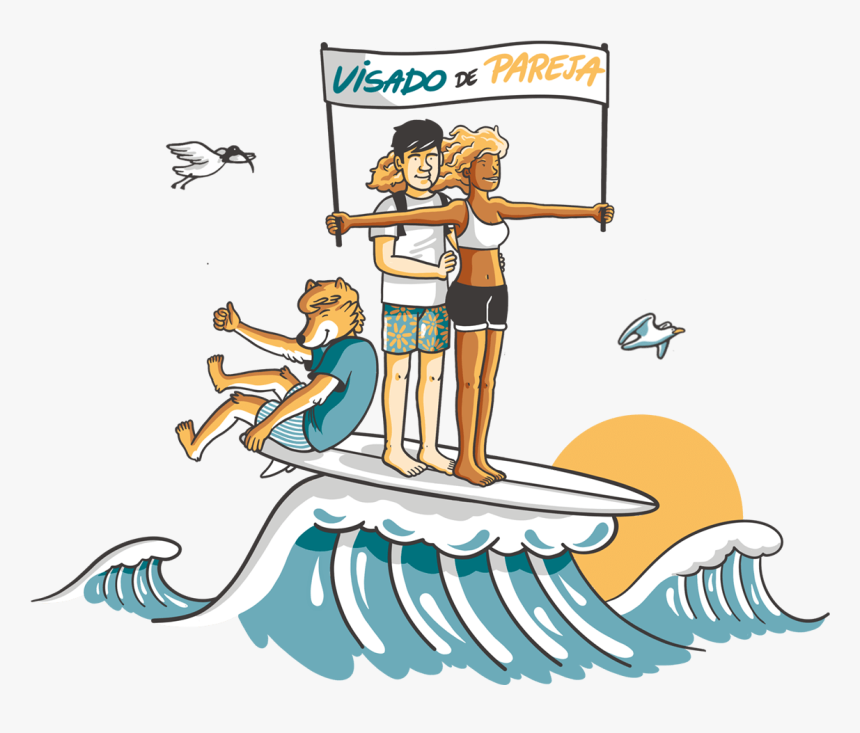 Couple Visa For Australia - Cartoon, HD Png Download