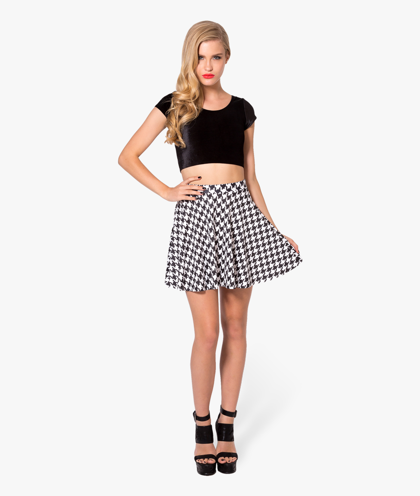 Black Skater Skirt Png - Blackmilk Gingham Red Green Play Dress, Transparent Png