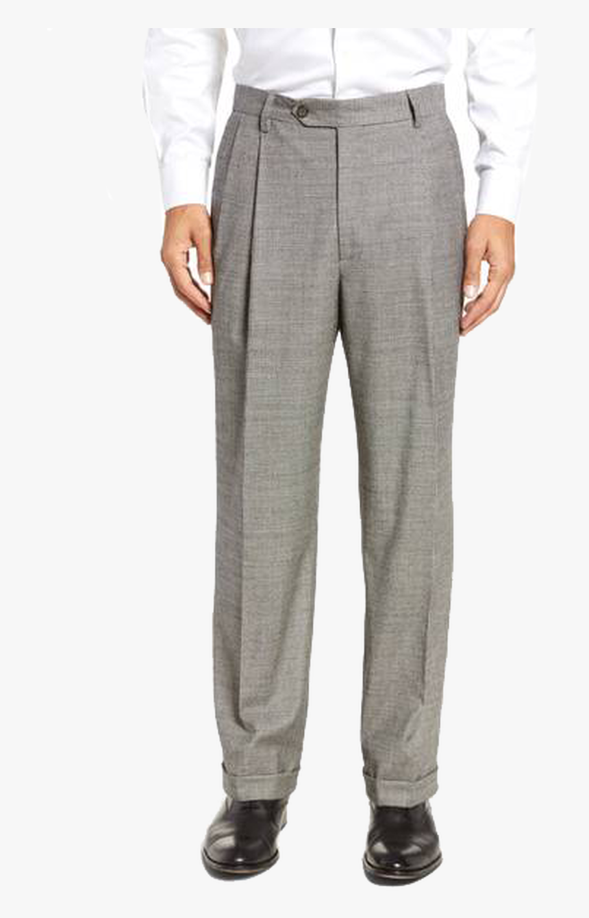 Berle Black & White Houndstooth Check Pleated Pant - Pleated Houndstooth Pants, HD Png Download