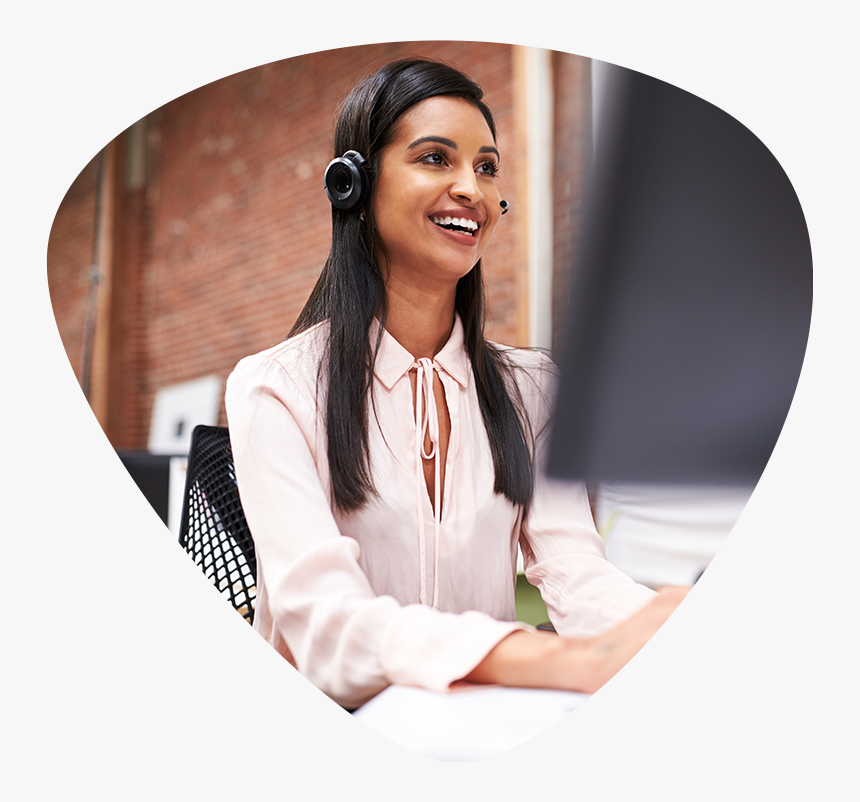 Female Call Center Agent - Customer Service, HD Png Download