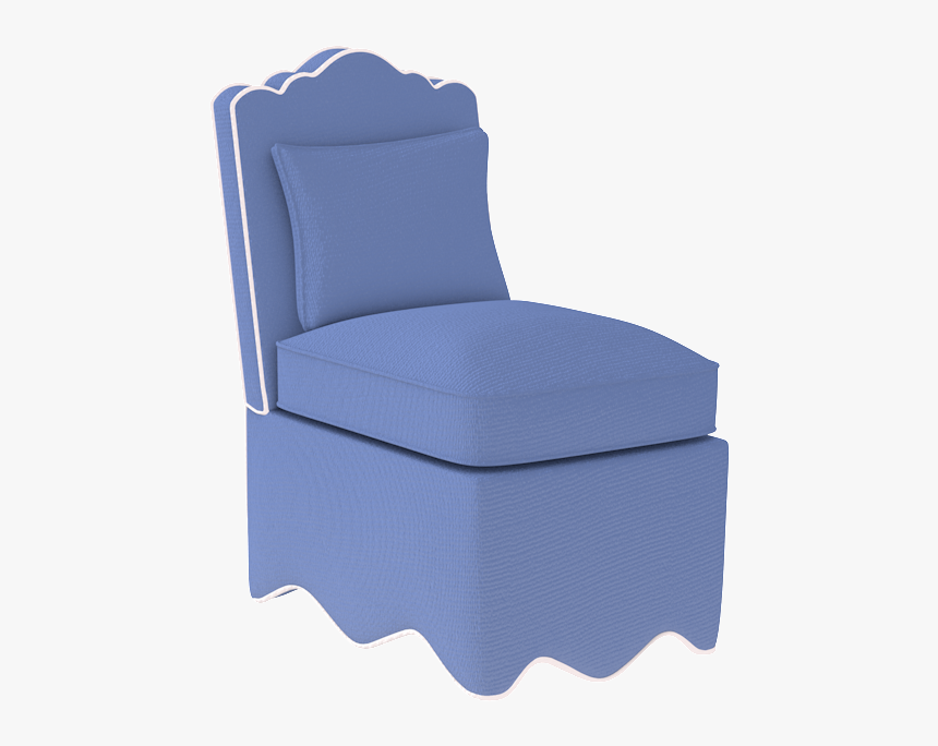 Upholstered Scallop Slipper Chair, HD Png Download