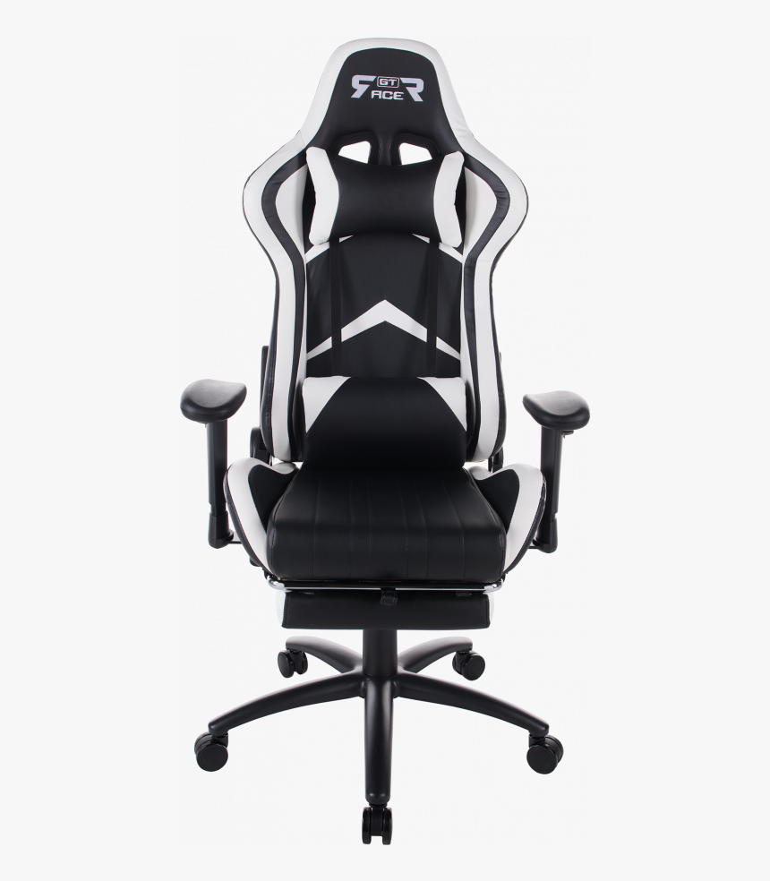 Gt Racer Black And White Gaming Chair, HD Png Download , Transparent