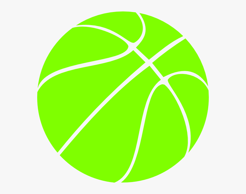 Black Basketball Clip Art At Clker - Yellow Green Basketball Ball, HD Png Download