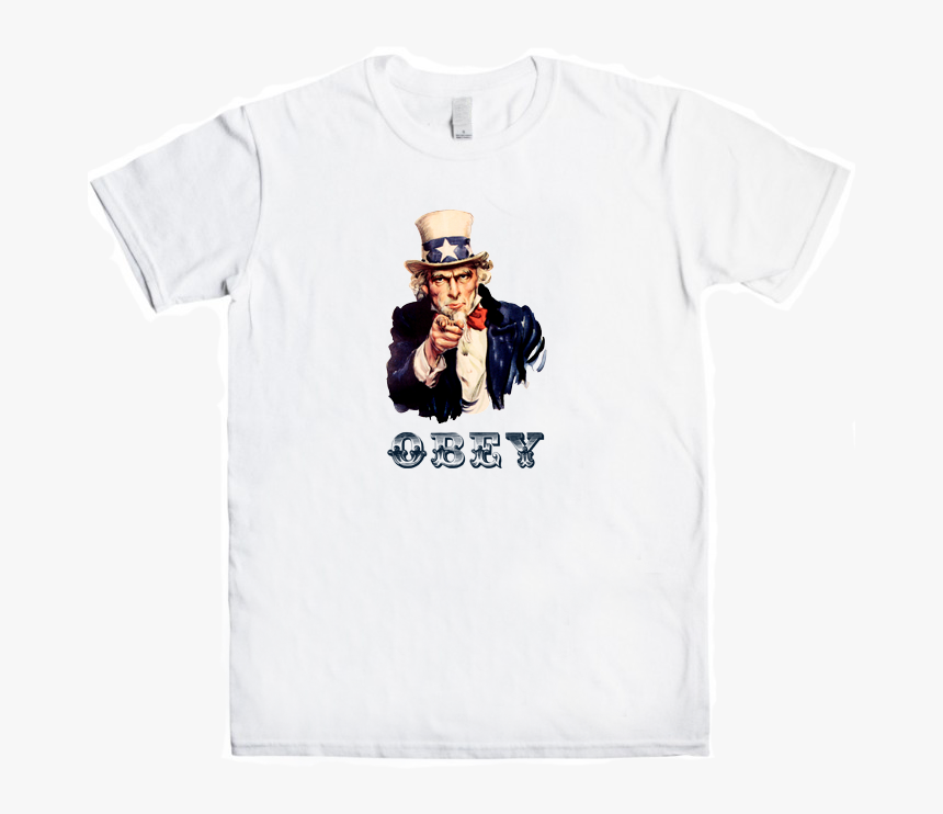 Uncle Sam Colour Obey T-shirt - T Shirts Iggy Pop, HD Png Download