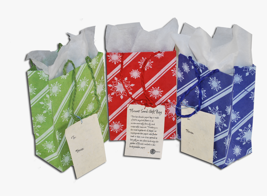 Holiday Seeded Gift Bags, Holiday Seeded Gift Bags - Paper, HD Png Download