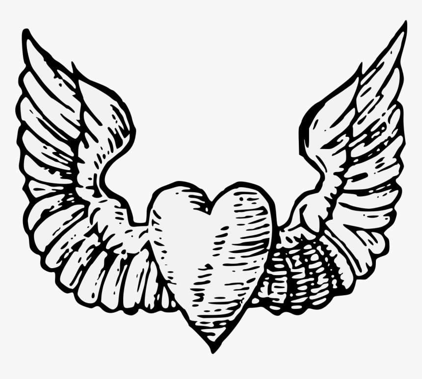 รูปภาพ หัวใจ ติด ปีก, HD Png Download