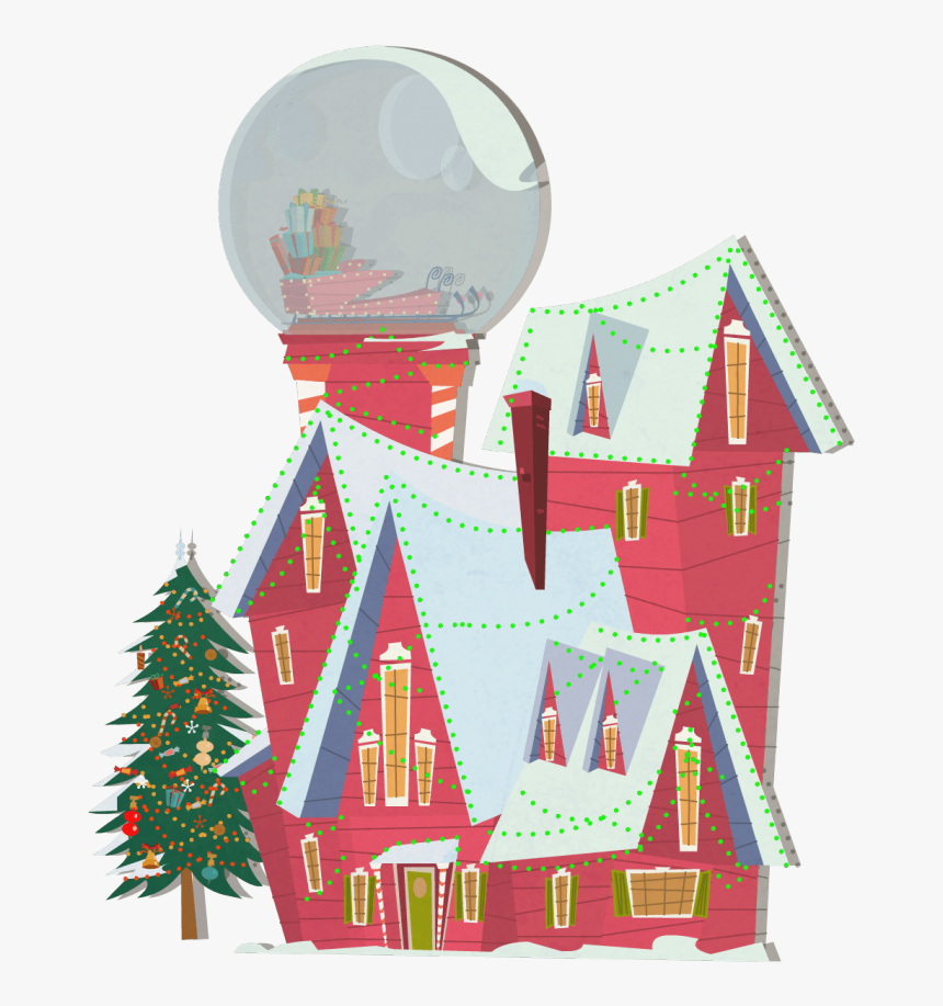 Santa Claus House Clipart Picture