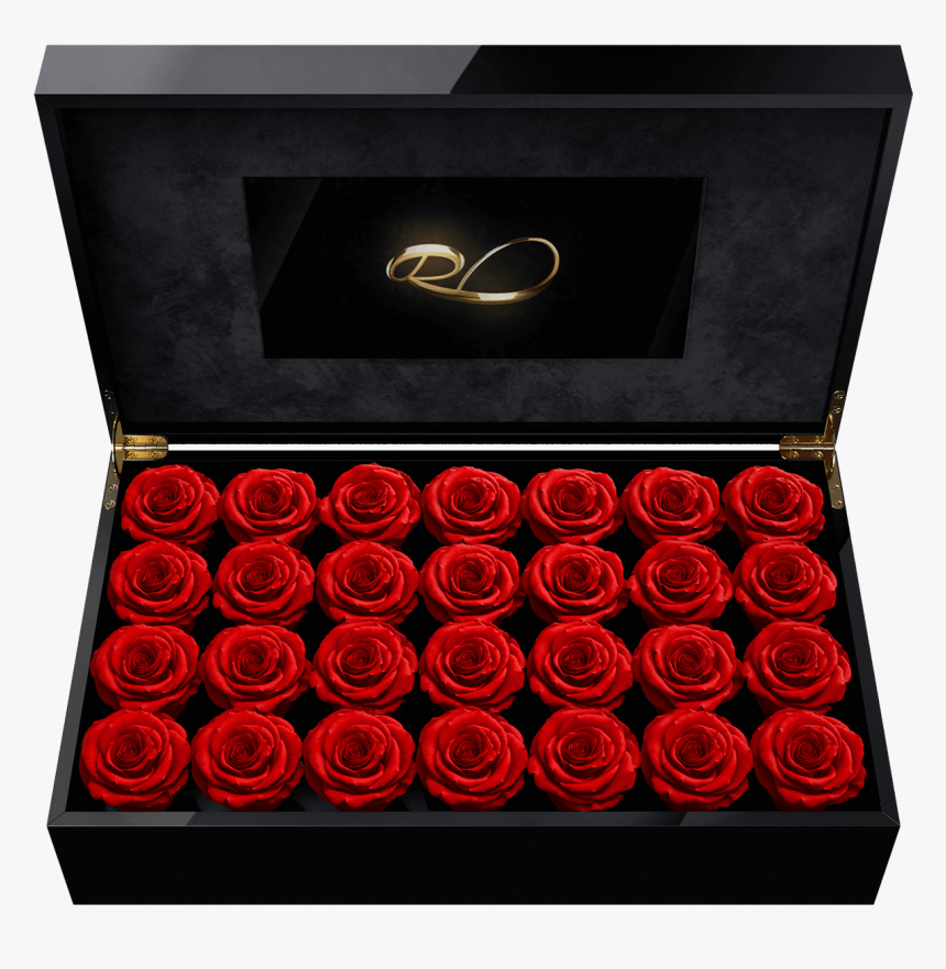Luxury Lcd Display Flower Box Royal With 28 Preserved - Rose, HD Png Download
