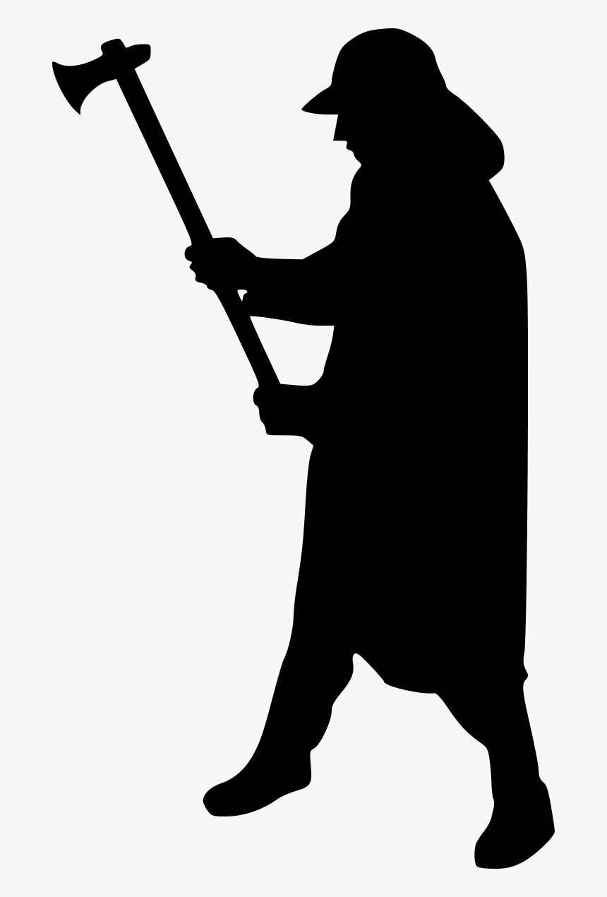 Man With Axe Silhouette 3 - Silhouette, HD Png Download