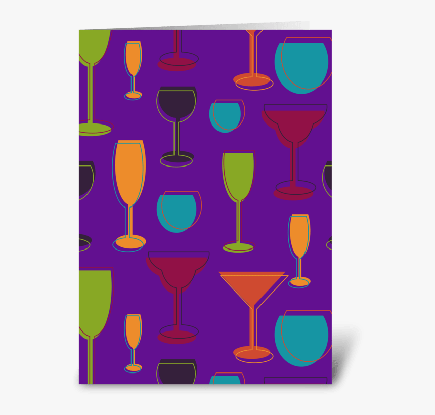 Drinking Glasses Greeting Card - Champagne Stemware, HD Png Download