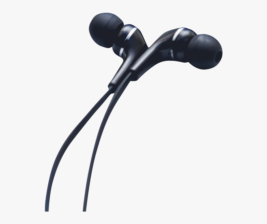 Earphones Black Music - Headphones, HD Png Download