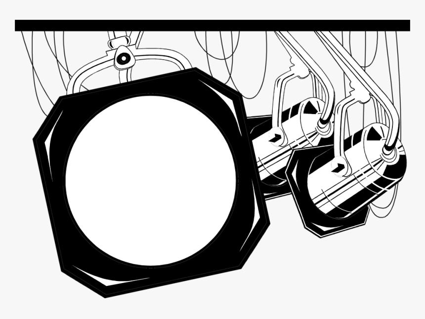 A Fashion Runway Stage Lit By A Row Of Spotlights On - Vector Graphics, HD Png Download