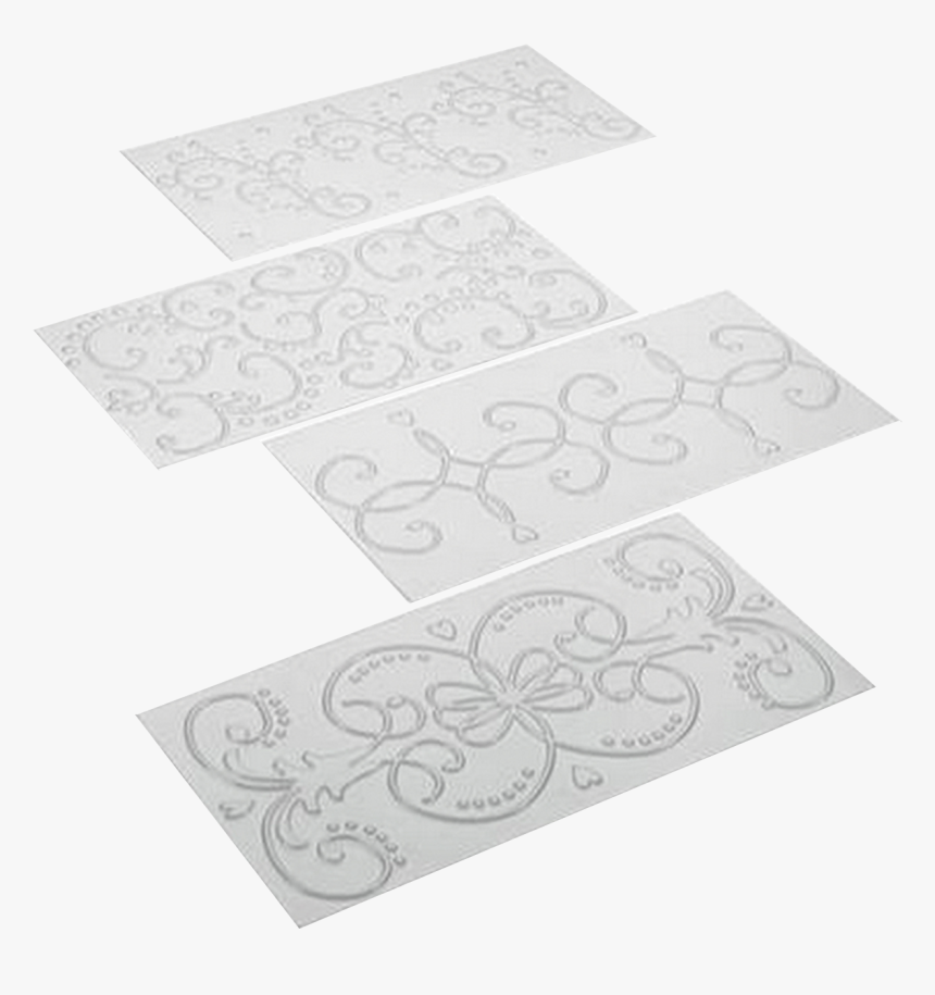 Cake Boss 4 Piece Fondant Imprint Mats - Fondant Scroll Texture Mat, HD Png Download