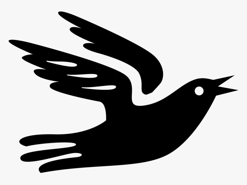Vector Illustration Of Dove Bird In Flight Flying - Perching Bird, HD Png Download