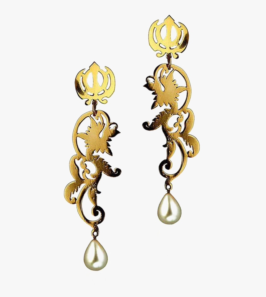 Khanda Symbol Transparent Image - Earrings, HD Png Download