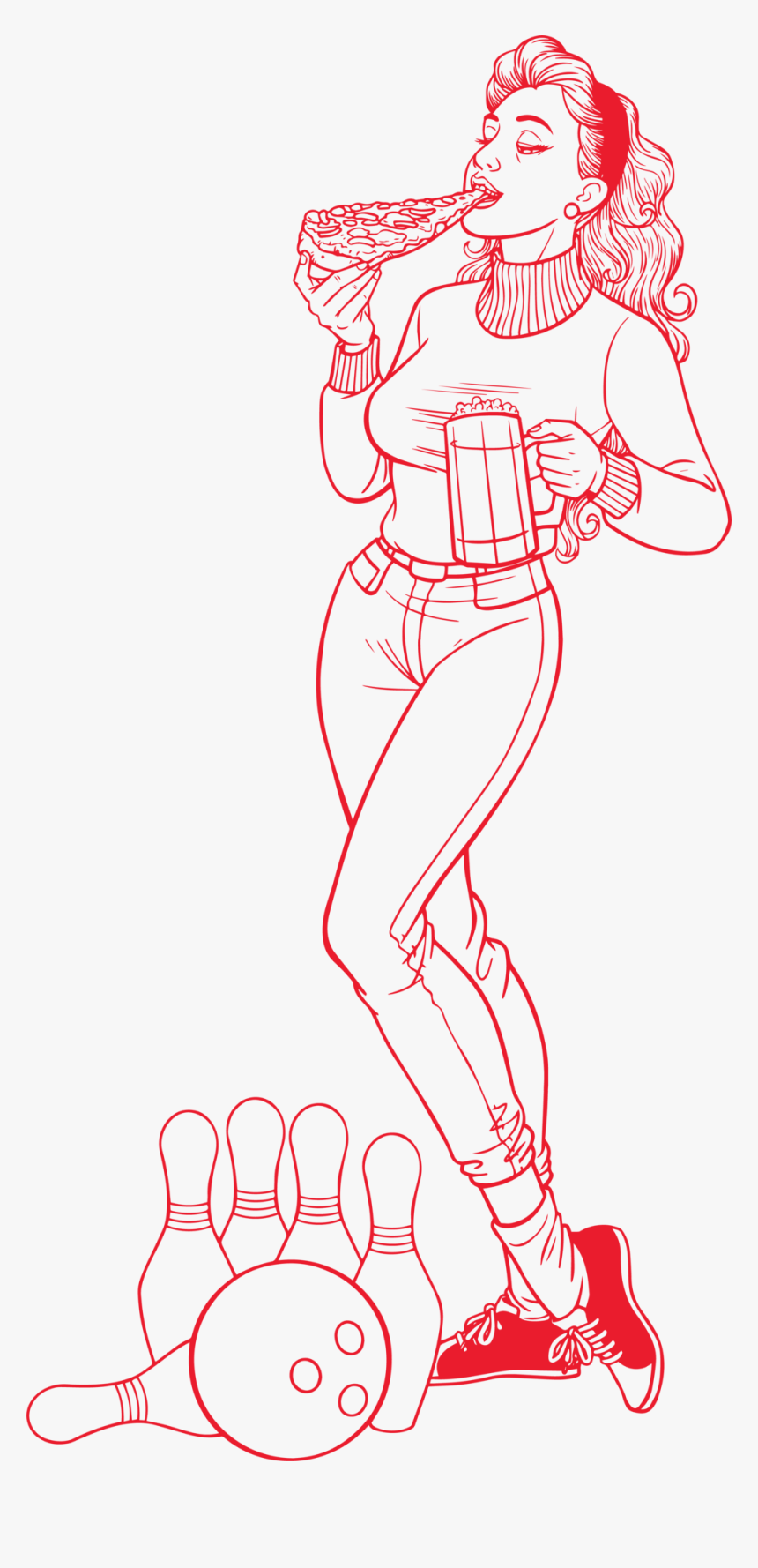 Eatingpizzababe - Illustration, HD Png Download