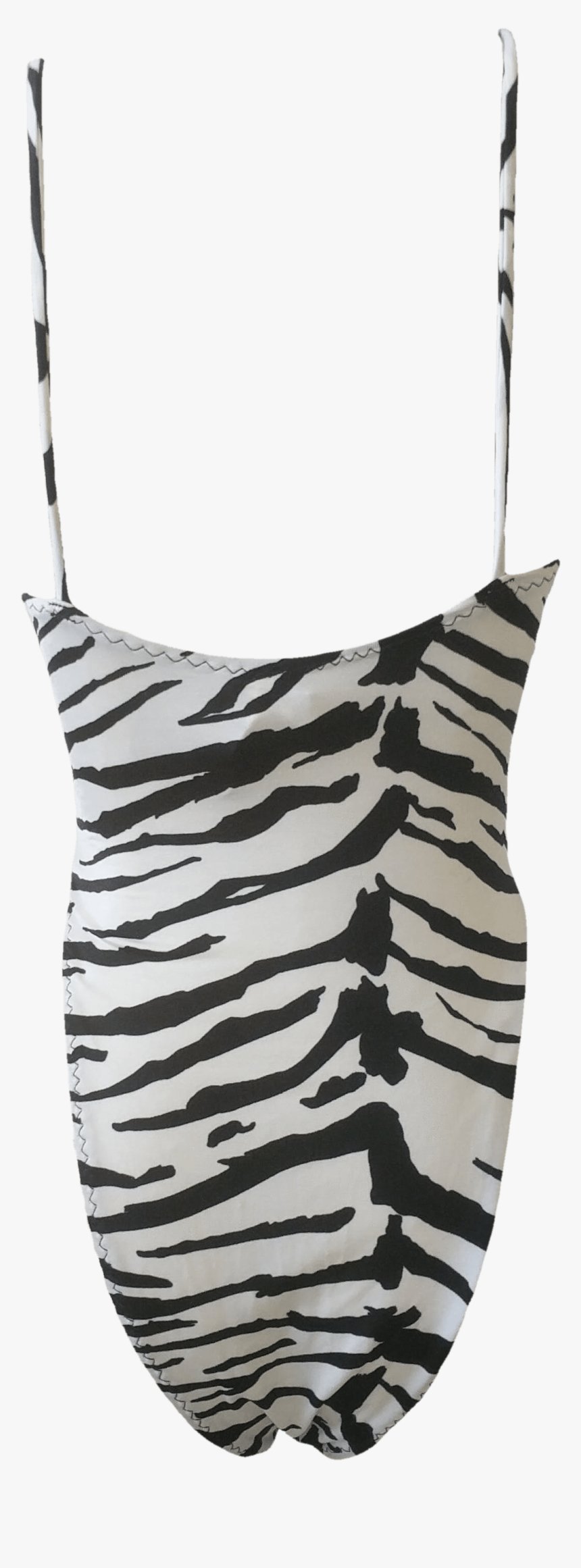 Black And White Zebra Strip Body Suit By Frederick - One-piece Swimsuit, HD Png Download
