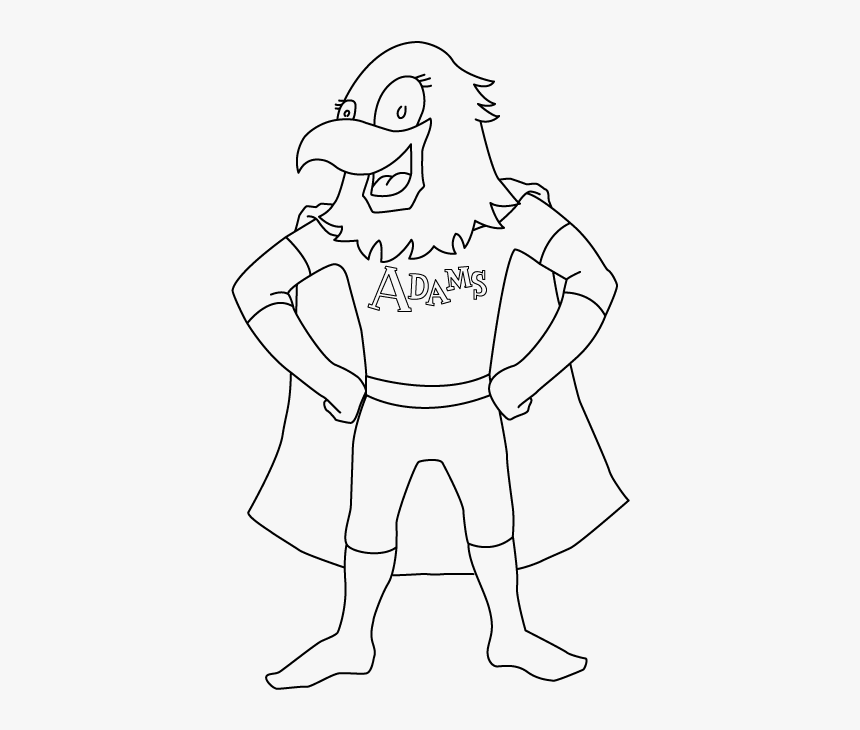 Superflex Eagle, Outline - Line Art, HD Png Download