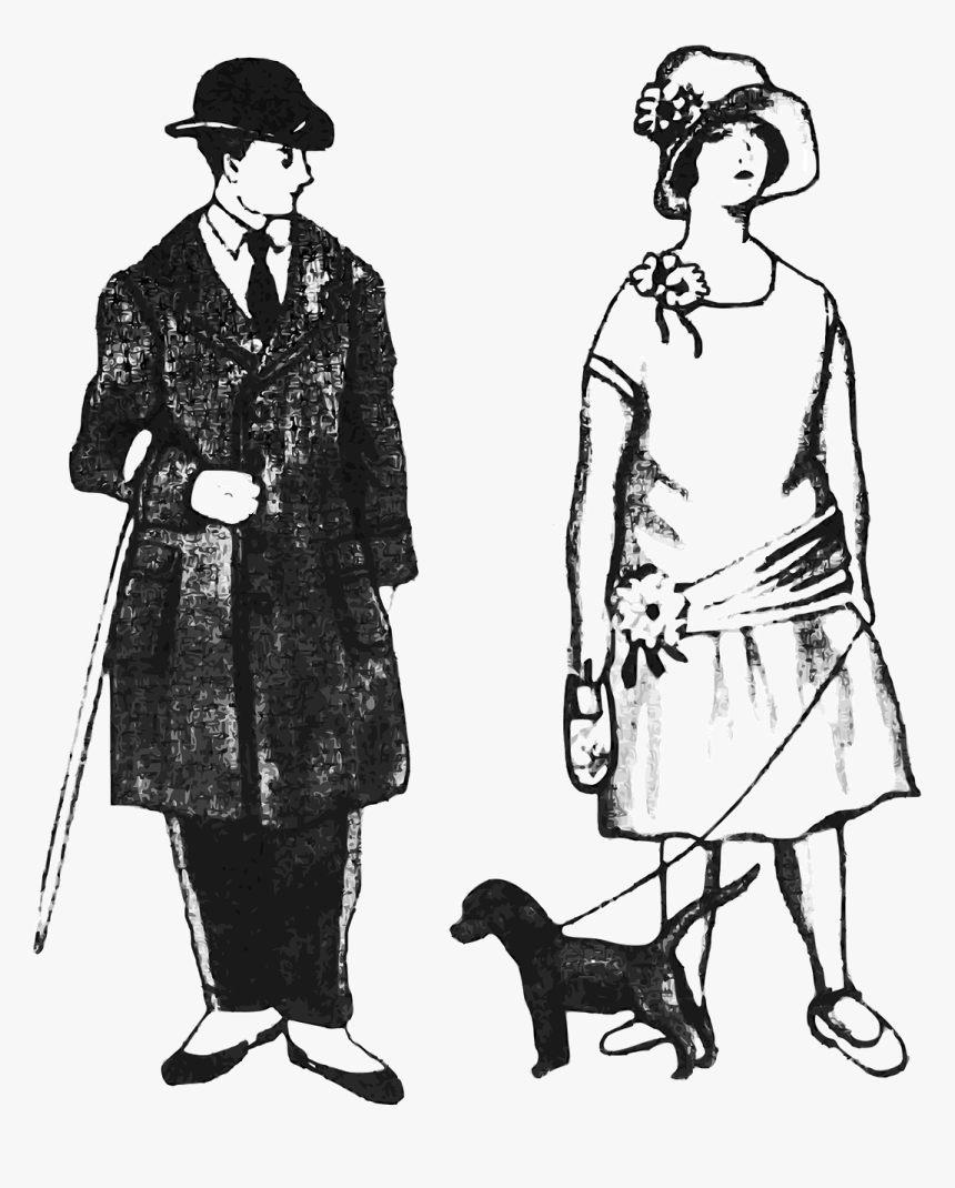 Girl And A Boy Walking A Dog, HD Png Download