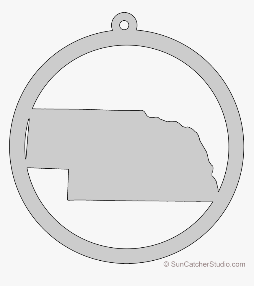Nebraska Map Circle Free Scroll Saw Pattern Shape State - Circle, HD Png Download