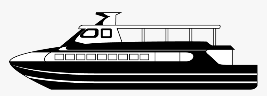 House Boat Clipart Svg Transparent Ferry Boat Clipart - Ferry Clipart Black And White, HD Png Download