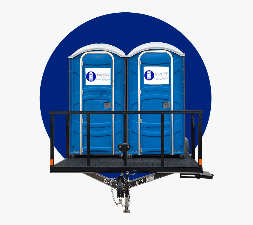 Two Arizona Portable Toilets On Trailer - Illustration, HD Png Download