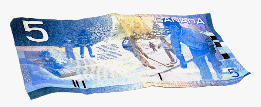 A Five Dollar Bill From Canada, One Of The Older Versions - Trunks, HD Png Download